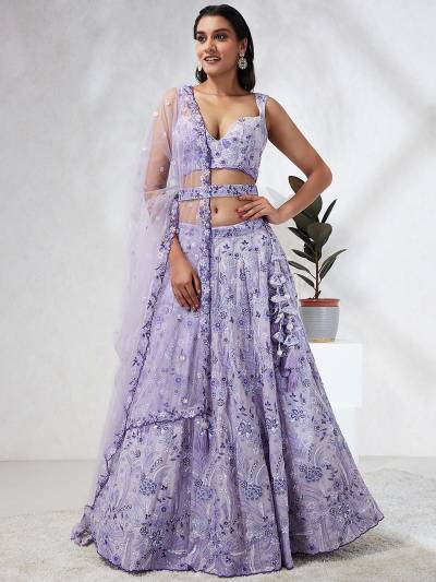 DN 5951 BY PFDESIGNER POLY GEORGETTE LEHENGA CHOLI WHOLESALER IN INDIA